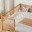 Modern Wooden Kids Bed with Safety Guardrails and Spacious Design