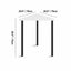 Modular Geometric Conference Desk Set with Cable Ports and Chairs Dimensions