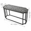 Mother of Pearl Console Table with Hand-Inlaid Floral Marquetry Dimensions