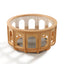 Multifunctional Pet-Friendly Coffee Table with Arched Oak Frame and Glass Top