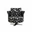 Mushroom Print Accent Swivel Chair with Sculptural Steel Base