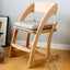 Natural Finish Solid Wood Toddler Chair with Adjustable Footrest