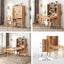 Natural Solid Wood Space-Saving Dining Set With Storage