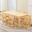 Natural Wood Kids Writing Desk Sets – Light Brown Round & Rectangular Tables with Chairs