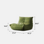 Nordic Lazy Caterpillar Chair with Milk Velvet Upholstery