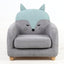 Novelty Animal-Themed Upholstered Kids Sofa in Blue