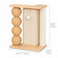 Oak Cat Scratcher Side Table with Three Textures and Cozy Lounge Nook