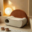 Pet-Friendly Velvet Kids Sofa with Arched Tunnel Nook, Cream Caramel Main Product Image