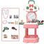 Plastic Kids Vanity Set with Mirror and Storage – White, Pink & Purple