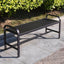 Powder-Coated Metal Outdoor Bench in Earth Tones with Back or Backless