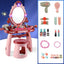 Princess-Themed Kids Makeup Vanity with LED Mirror and Stool
