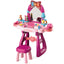 Princess-Themed Plastic Kids Vanity Set with LED Mirror and Stool