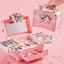 Princess-Themed Plastic Vanity Set with Mirror and Makeup Kit