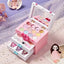Princess-Themed Plastic Vanity Set with Mirror and Makeup Kit