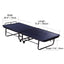 Quilted Upholstered Rollaway Bed With Cushioned Armrest, Space-Saving Guest Sleeper