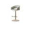 Retro Jacquard Adjustable Swivel Bar Stool With Wrapped Arms