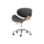 Retro Leather Office Chair Series with Wood Trim, Swivel Lift Base