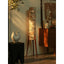 Rice Paper Floral Floor Lamp With Ash Wood Tripod Wabi Sabi Glow Main Product Image