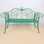 Rococo-Inspired Outdoor Bench in Powder-Coated Iron Frame