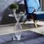 Round Spiral Helix Acrylic Side Table, Modern Clear Design Main Product Image