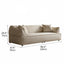 Rounded Linen Blend Sofa with Italian Vintage Tone and Cloud-Soft Comfort Dimensions