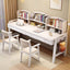 Rubberwood Adjustable Kids Desk with Hutch, Bookshelves and Drawers
