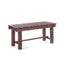 Rustic Solid Spruce Bench with Distressed Finish and H-Frame Support