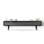 Scandinavian Low-Profile Wood TV Stand with Drawers and Cabinet