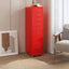 Scandinavian Metal Filing Cabinet With Drawers and Rolling Storage