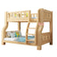 Scandinavian Pine Kids Bunk Bed with Bookcase, Ladder & Mattress