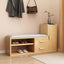 Scandinavian Shoe Storage Bench with Drawers and Adjustable Shelves