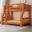 Scandinavian Wooden Bunk Bed with Ladder and Storage Options