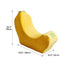Sculptural Banana Accent Chair Series in Corduroy for Small Spaces Dimensions