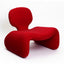 Sculptural Djinn Chair in Plush Upholstery for Gallery Lounge Spaces