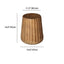 Sculptural Faux Wood Grain Drum Side Table, Lightweight Wabi Accent Dimensions