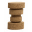 Sculptural Layered Cork Stool and Cork Side Table Series for Living Room