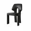 Sculptural Microfiber Leather Dining Chair Series With Cutout Back