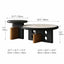 Sculptural Nested Coffee Table Set with Sintered Stone and Geometric Base Dimensions