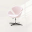 Sculptural Rabbit Velvet Swan Office Chai With Fixed Or Caster Vanity Base