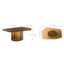 Sculptural Smoked Glass Coffee Table Set with Nesting Heights