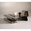 Sculptural Stainless Steel Coffee Table Set with Modular Storage & Cable Management