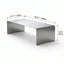 Sculptural Stainless Steel Coffee Table with Rounded Edges for Modern Living Rooms Dimensions