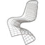 Sculptural Stainless Steel Wire Chair Series, Swerve Dining Chair Main Product Image