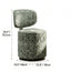 Sculptural Swivel Vanity Stool in Starlight Chenille With Low Back Dimensions
