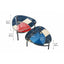 Sculptural Tempered Glass Coffee Table Set with Layered Color Accent Dimensions