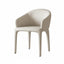 Sculptural Upholstered Dining Chair Series with Curved Arms and Slender Legs
