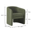 Sculptural Wraparound Accent Chair in Soft Green Linen Blend Dimensions