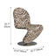 Sculptural Zebra Print Chair with Brushed Steel Base