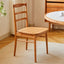 Set of 2 Cherry Wood Dining Chairs with Ladder Backrest Main Product Image