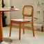 Solid Cherry Wood And Rattan Japandi Dining Chair Duo Main Product Image